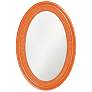 Howard Elliott Glossy Orange Oval 21"x31" Rib Texture Framed Etha