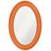 Howard Elliott Glossy Orange Oval 21"x31" Rib Texture Framed Etha