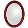 Howard Elliott Glossy Red Oval Wood Framed 25"x33" George Mirror