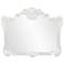 Howard Elliott Glossy White Ornate Framed 48"x39 Avondale Mirror