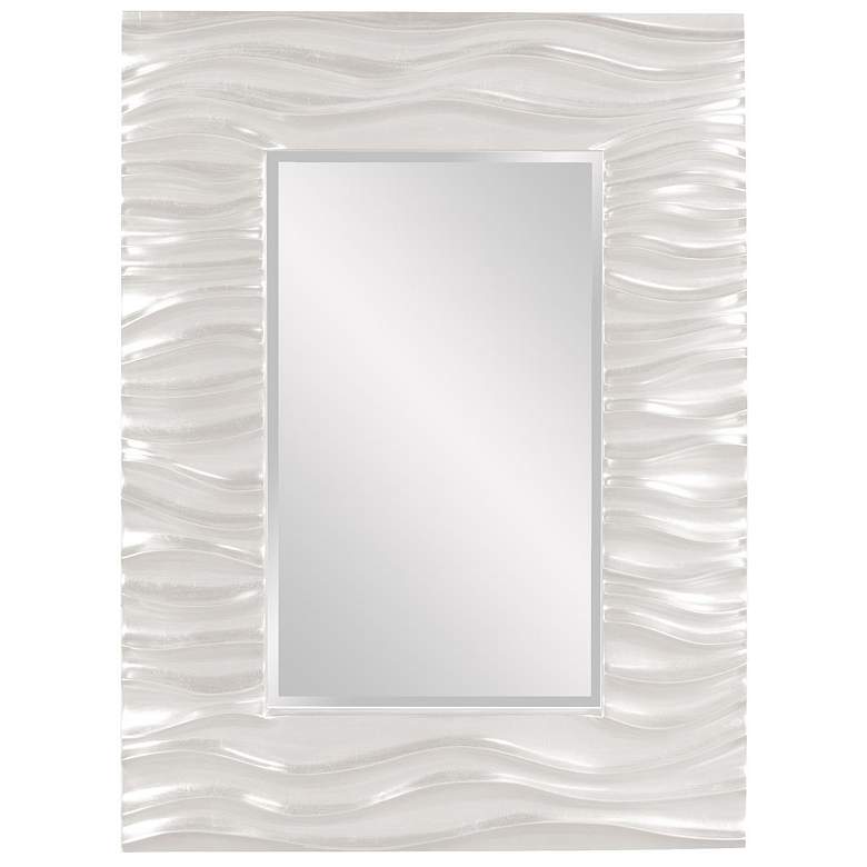 Image 1 Howard Elliott Glossy White Rectangular 31"x39" Wave Framed Zenit