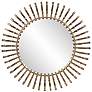 Howard Elliott Gold Hand Crafted Round 40" Metal Framed Casimir Mirror
