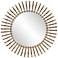 Howard Elliott Gold Hand Crafted Round 40" Metal Framed Casimir Mirror