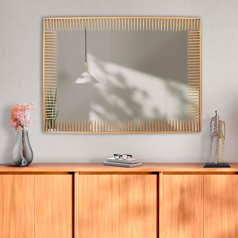 Image 4 Howard Elliott Gold Robin Baron Rectangular 36"x48" Metal Framed more views