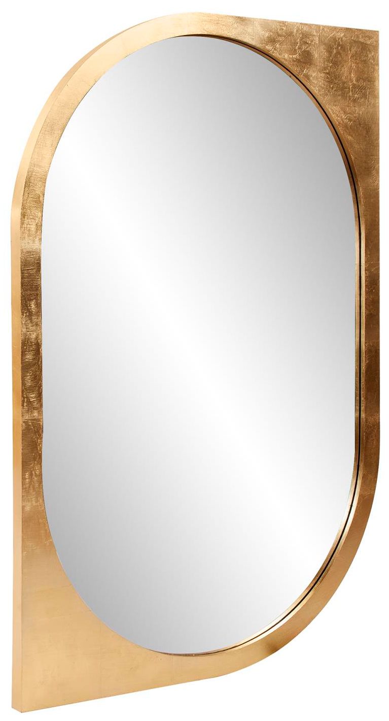 Image 5 Howard Elliott Golden Klimt Oval 31.5"x48" Mirror with Asymmetric more views