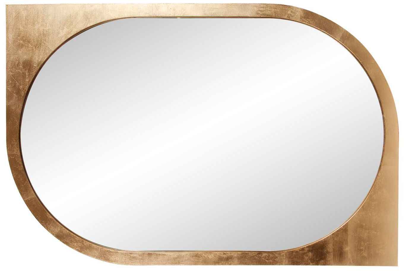 Image 6 Howard Elliott Golden Klimt Oval 31.5"x48" Mirror with Asymmetric more views