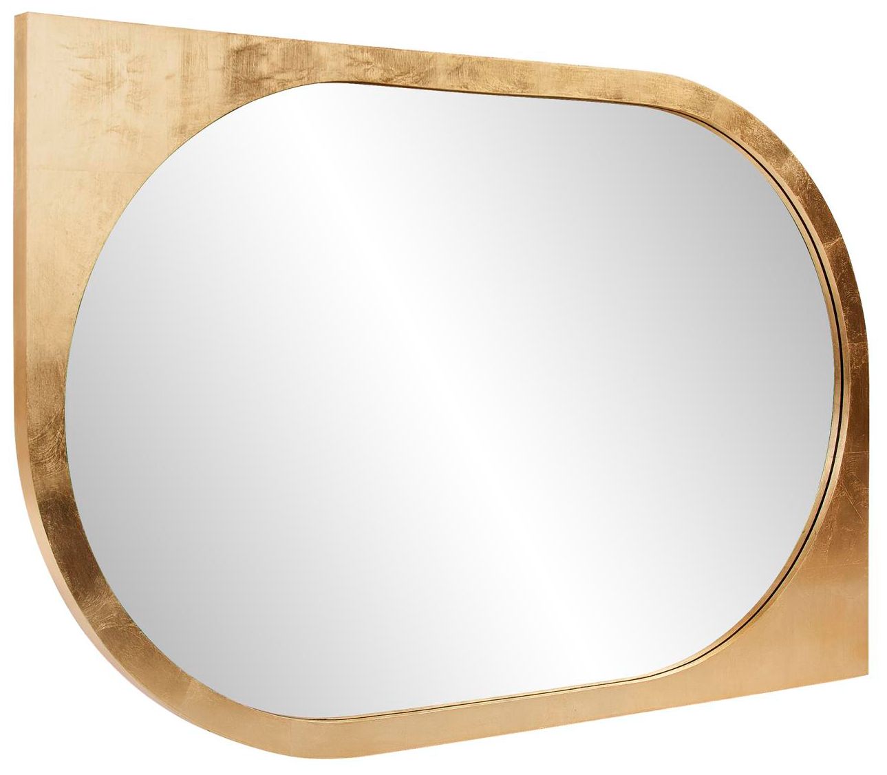 Image 7 Howard Elliott Golden Klimt Oval 31.5"x48" Mirror with Asymmetric more views
