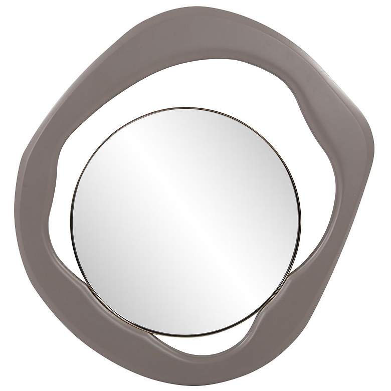 Image 1 Howard Elliott Gray Abstract 32.5"x29" Balance Wall Mirror with G