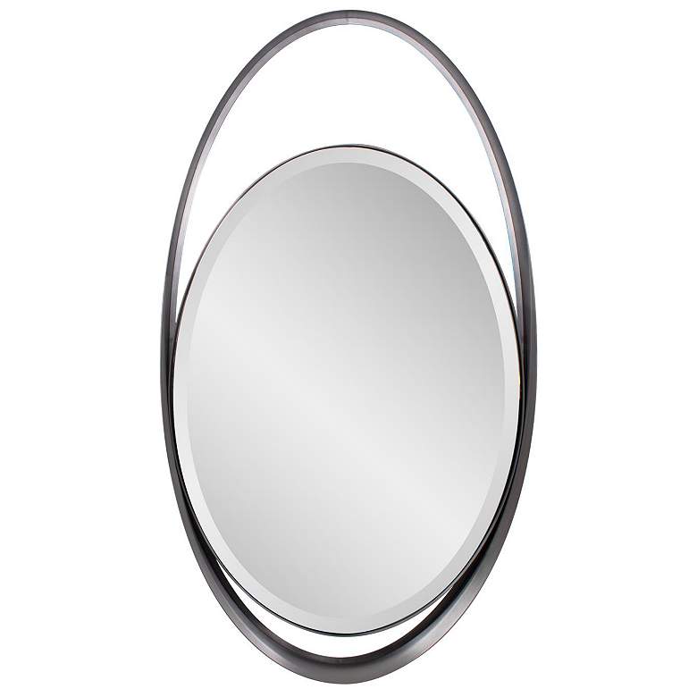 Image 1 Howard Elliott Gray Oval 22"x40" Steel Framed Contemporary Kenwor