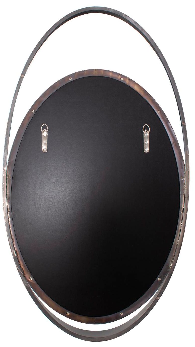 Image 5 Howard Elliott Gray Oval 22"x40" Steel Framed Contemporary Kenwor more views