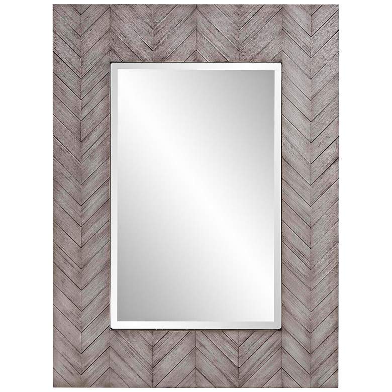 Image 2 Howard Elliott Gray Washed Rectangular 30"x40" Cavalier Mirror