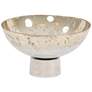 1_Howard Elliott Grotto 14" Wide Silver Glass Modern Bowl