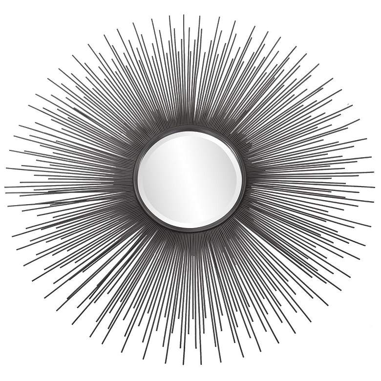 Image 1 Howard Elliott Hand Crafted 35.5" Metal Framed Sunburst Helios Wall Mi