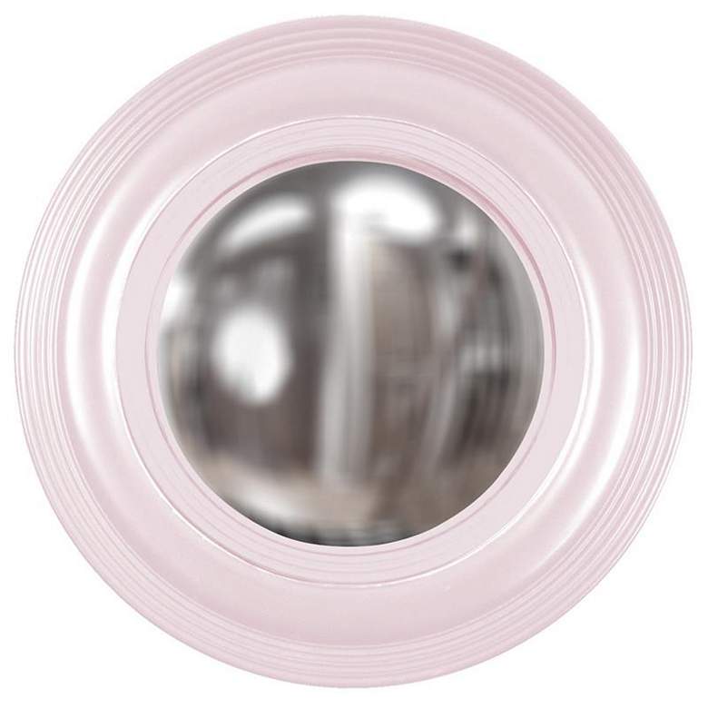 Image 1 Howard Elliott Hand Painted Round Glossy Lilac Convex Soho Mirror