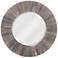 Howard Elliott Henley Dark Rustic Wood 18" Round Wall Mirror