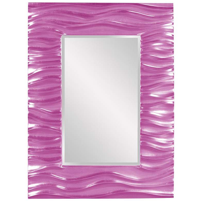 Image 1 Howard Elliott Hot Pink Rectangular 31"x39" Wave Framed Zenith Mi