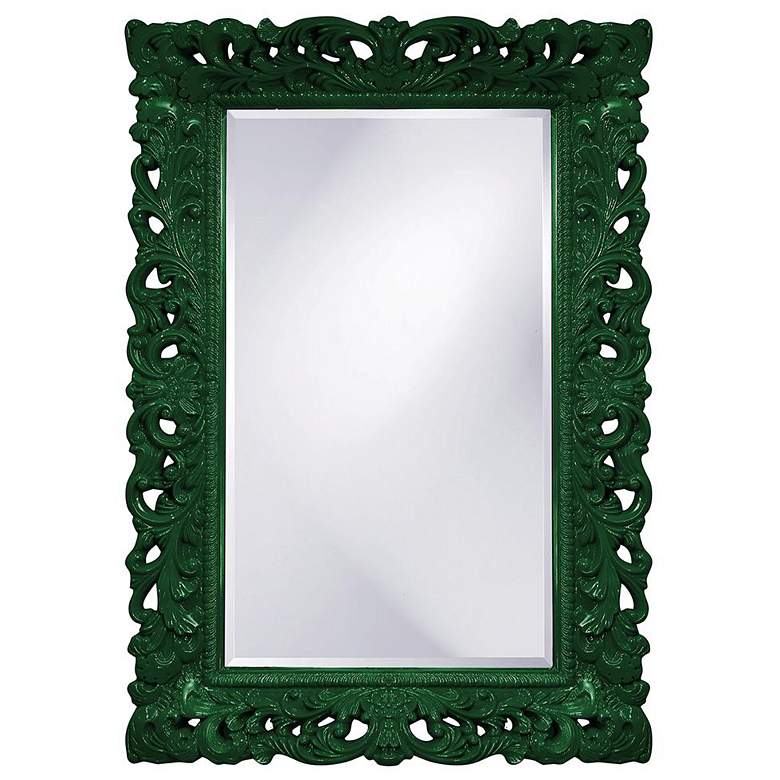 Image 1 Howard Elliott Hunter Green Hand Painted 33"x45" Ornate Barcelona
