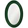 Howard Elliott Hunter Green Oval 21"x31" Rib Texture Framed Ethan