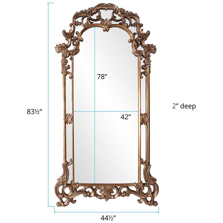 Image 4 Howard Elliott Imperial 83" High Traditional Bronze Arch Top Mirror more views