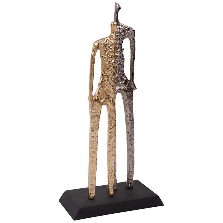 Image 1 Howard Elliott Inner Strength 24 3/4" Gold and Black Table Sculpture