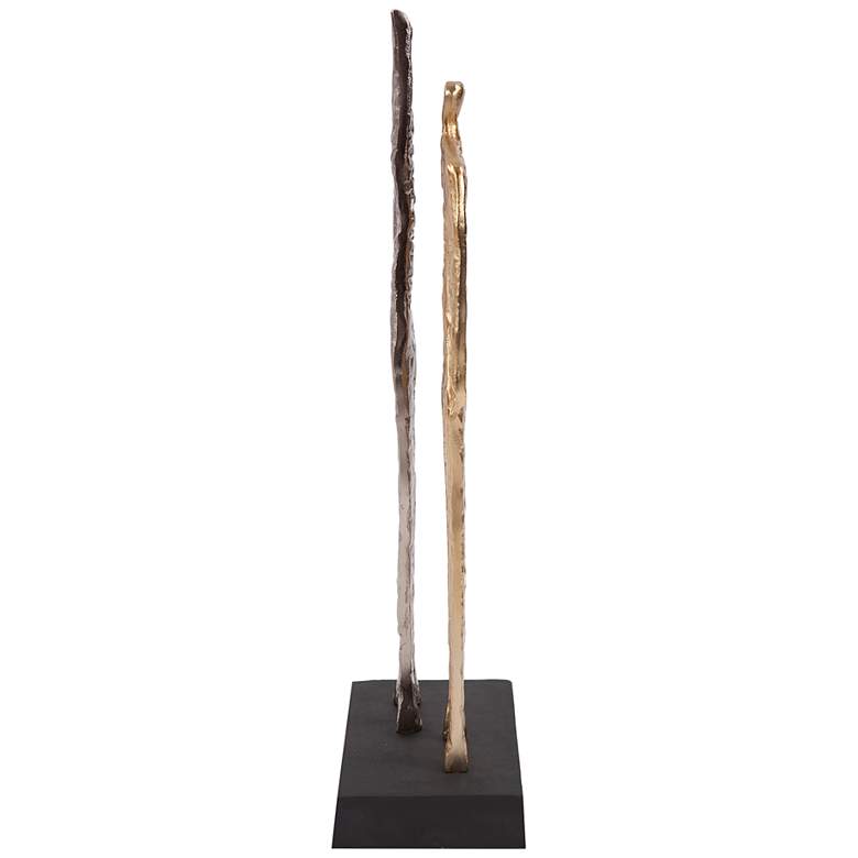 Image 4 Howard Elliott Inner Strength 24 3/4" Gold and Black Table Sculpture more views