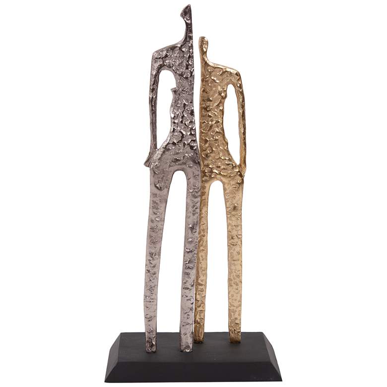 Image 5 Howard Elliott Inner Strength 24 3/4" Gold and Black Table Sculpture more views