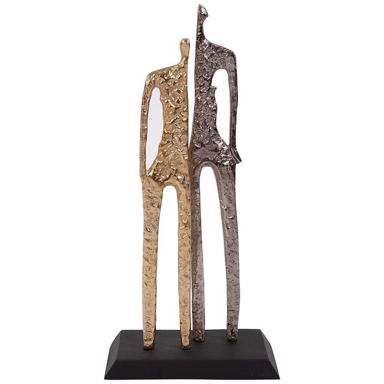 Image 6 Howard Elliott Inner Strength 24 3/4" Gold and Black Table Sculpture more views