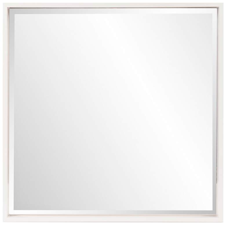 Image 1 Howard Elliott Isa White Lacquer 40" Square Wall Mirror