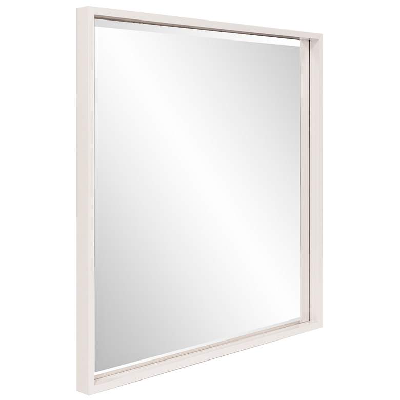 Image 2 Howard Elliott Isa White Lacquer 40" Square Wall Mirror more views