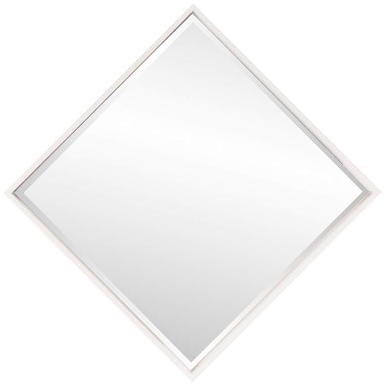 Image 3 Howard Elliott Isa White Lacquer 40" Square Wall Mirror more views