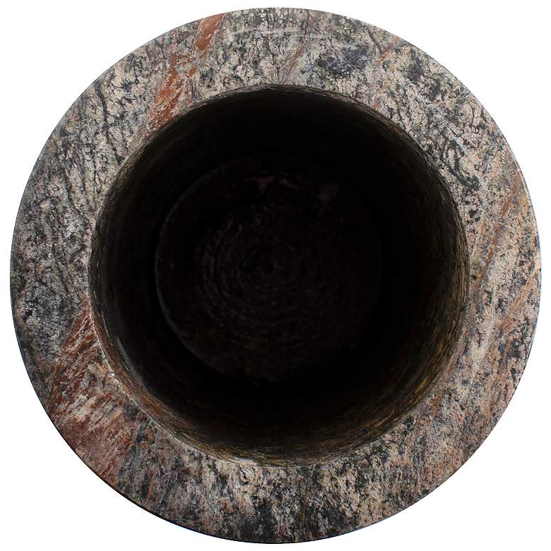 Image 4 Howard Elliott Juniper 7" High Moss Green Gray Marble Decorative Vase more views