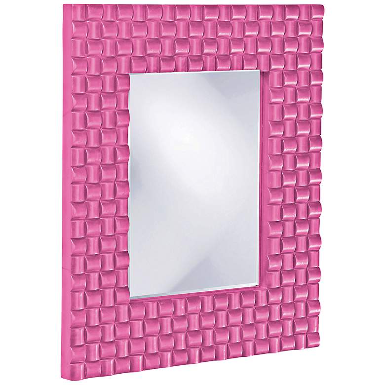 Image 1 Howard Elliott Justin 22 inch x 26 inch Hot Pink Wall Mirror