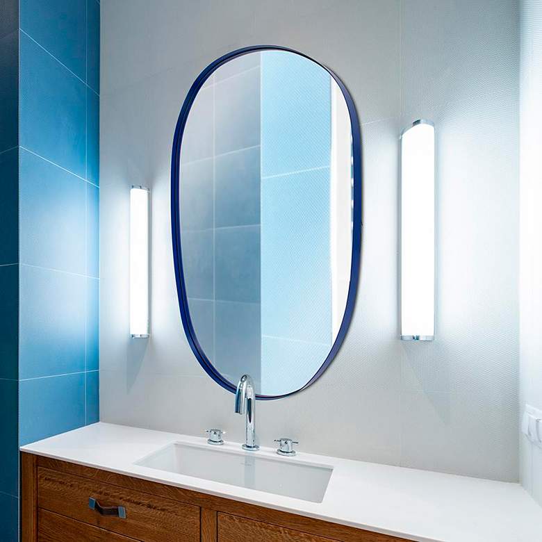 Image 2 Howard Elliott Klein Royal Blue 30" x 42" Wall Mirror more views