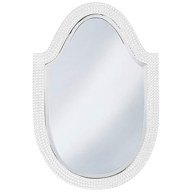 Image 1 Howard Elliott Lancelot White 21" x 32" Arched Wall Mirror