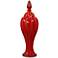 Howard Elliott Large Glossy Red Glaze 28" High Ceramic Vase