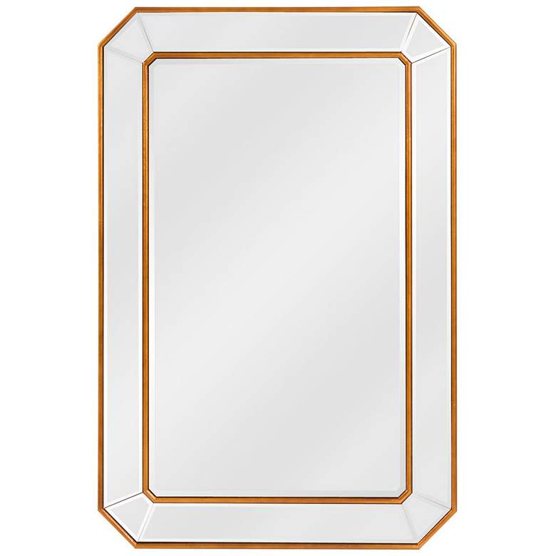 Image 1 Howard Elliott Leopold Gold Leaf Finish 24" x 36" Wall Mirror