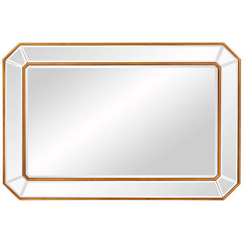 Image 3 Howard Elliott Leopold Gold Leaf Finish 24" x 36" Wall Mirror more views