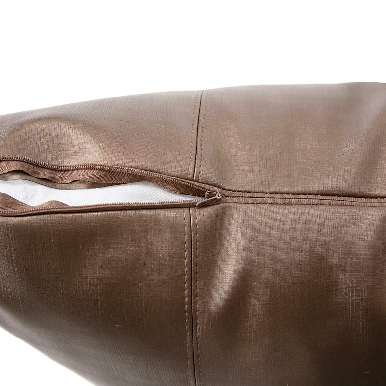 Image 4 Howard Elliott Luxe Bronze 20" Square Decorative Pillow more views