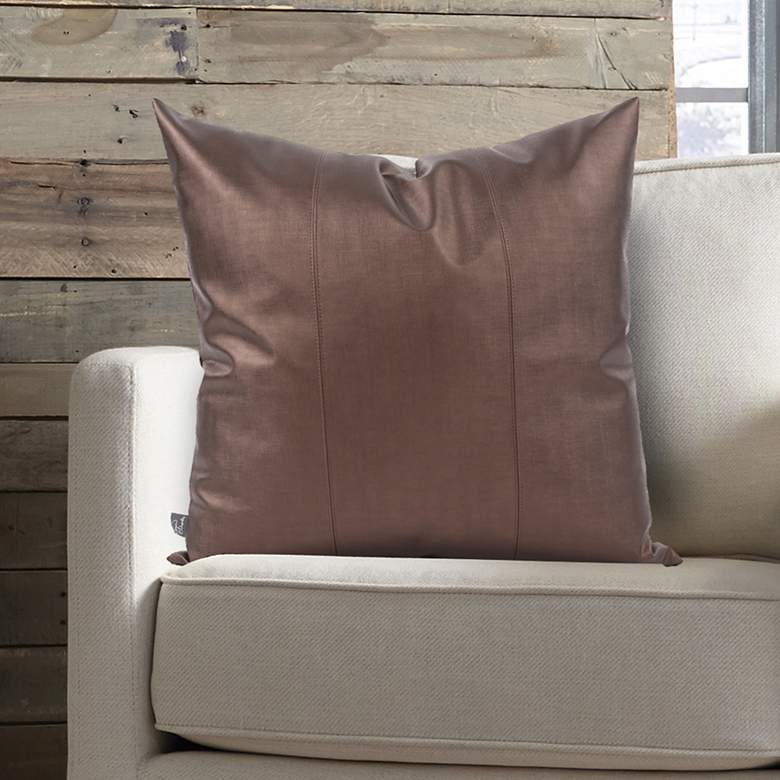 Image 1 Howard Elliott Luxe Bronze 24" Square Decorative Pillow