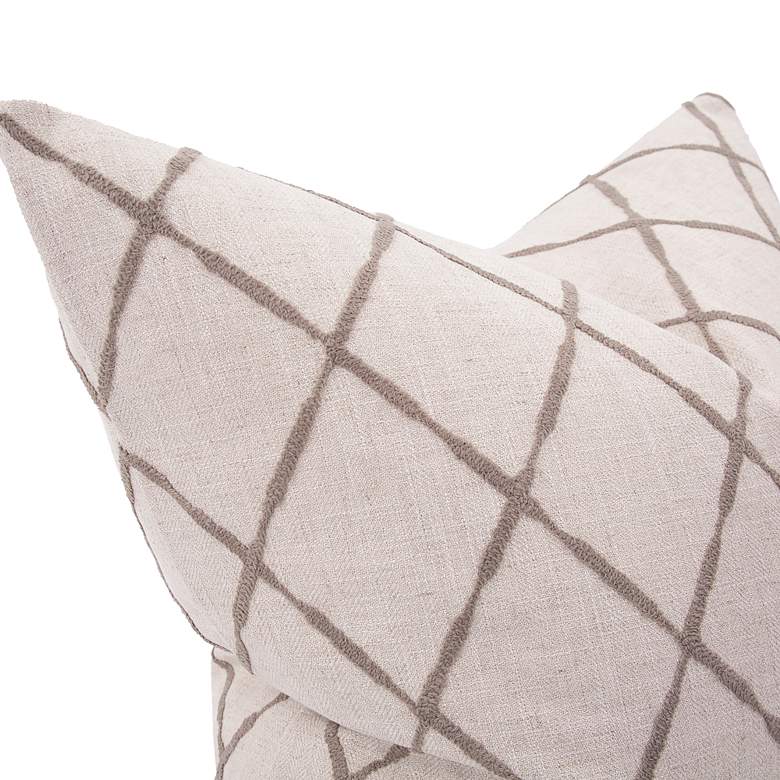 Image 5 Howard Elliott Lyric Pewter 24" Square Decorative Pillow more views