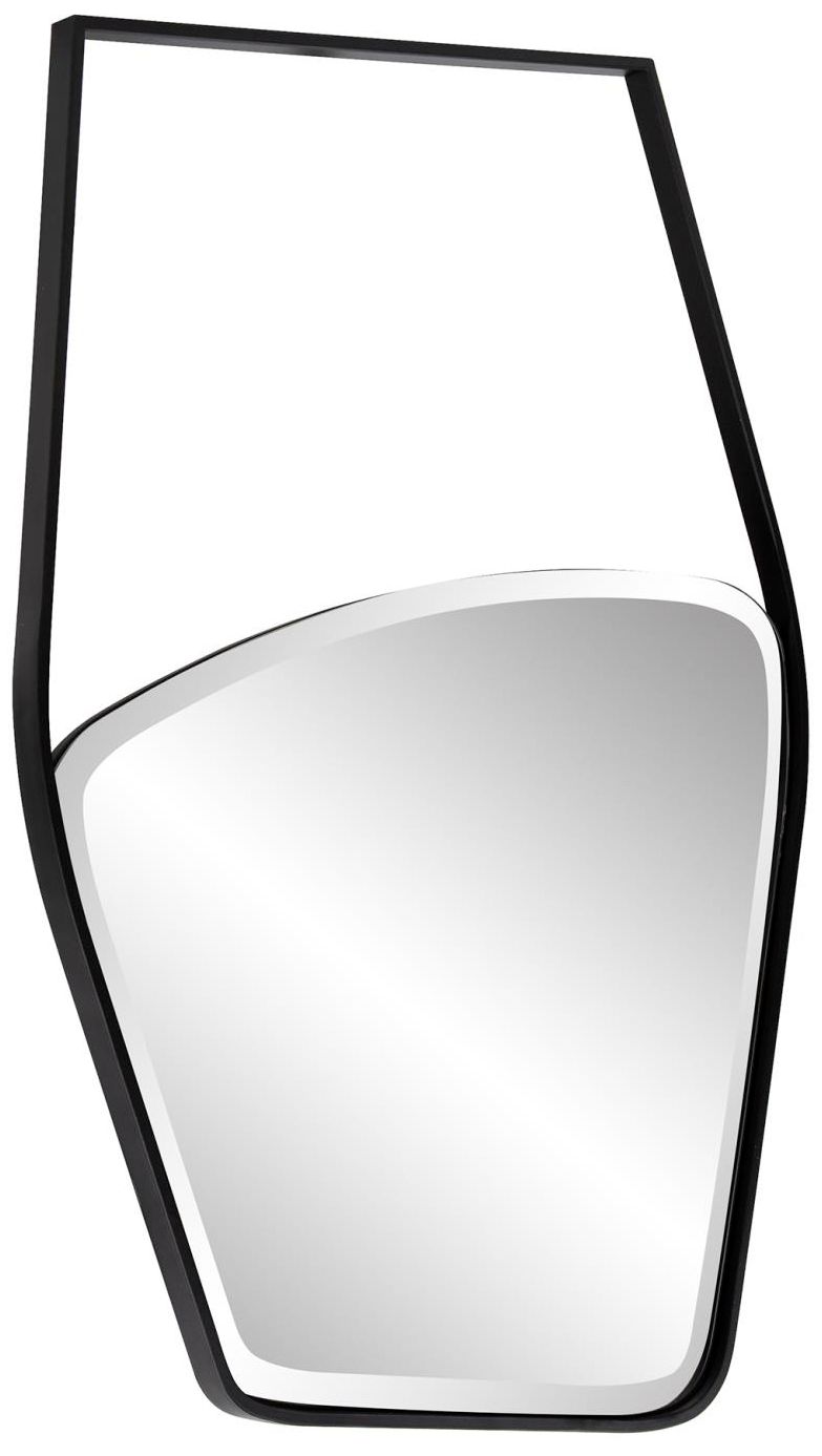 Image 5 Howard Elliott Matte Black Asymmetrical 30"x39" Hayes Wall Mirror more views