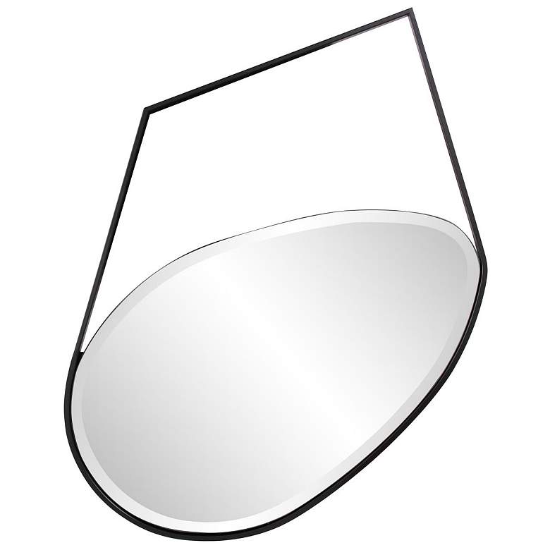Image 1 Howard Elliott Matte Black Asymmetrical 30"x40" Hayes Wall Mirror
