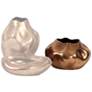 Howard Elliott Matte Bronze 11 1/2"W Abstract Ceramic Vase