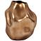 Howard Elliott Matte Bronze 12" High Abstract Ceramic Vase