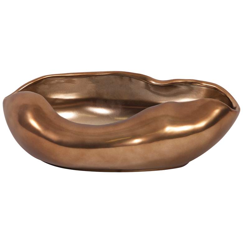 Image 1 Howard Elliott Matte Bronze Abstract Ceramic Bowl