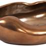 Howard Elliott Matte Bronze Abstract Ceramic Bowl