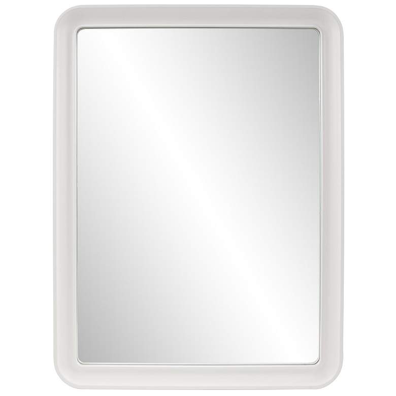 Image 1 Howard Elliott Matte White Rectangular 40"x30" Joelle Mirror