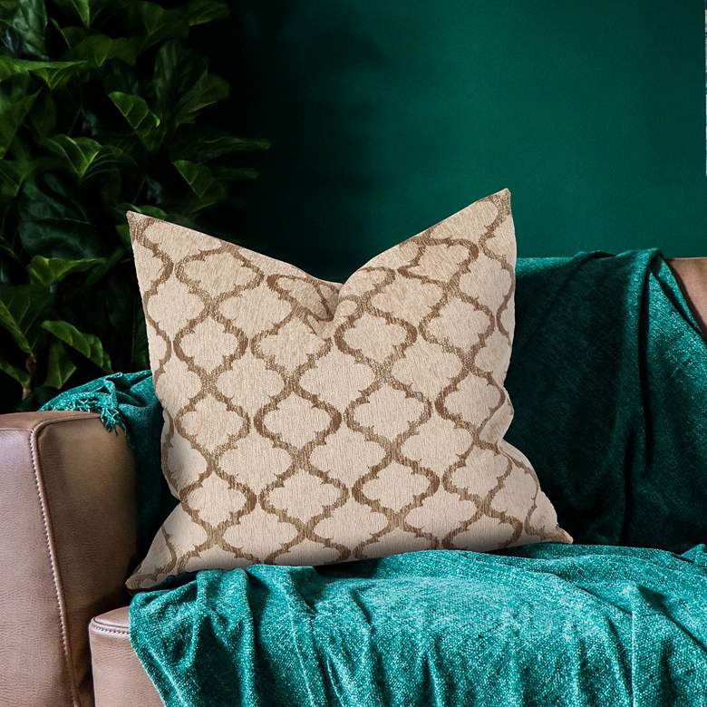 Image 1 Howard Elliott Moroccan Gold 20" Square Decorative Pillow