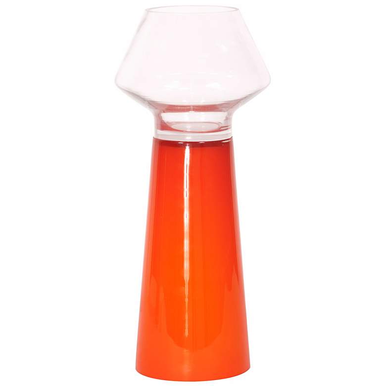 Image 1 Howard Elliott Mushroom Small Orange Glass Vase