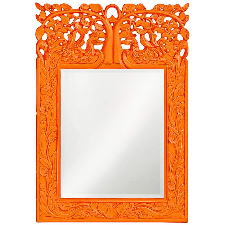 Image 1 Howard Elliott Oakvale 17 inch x 25 inch Orange Wall Mirror